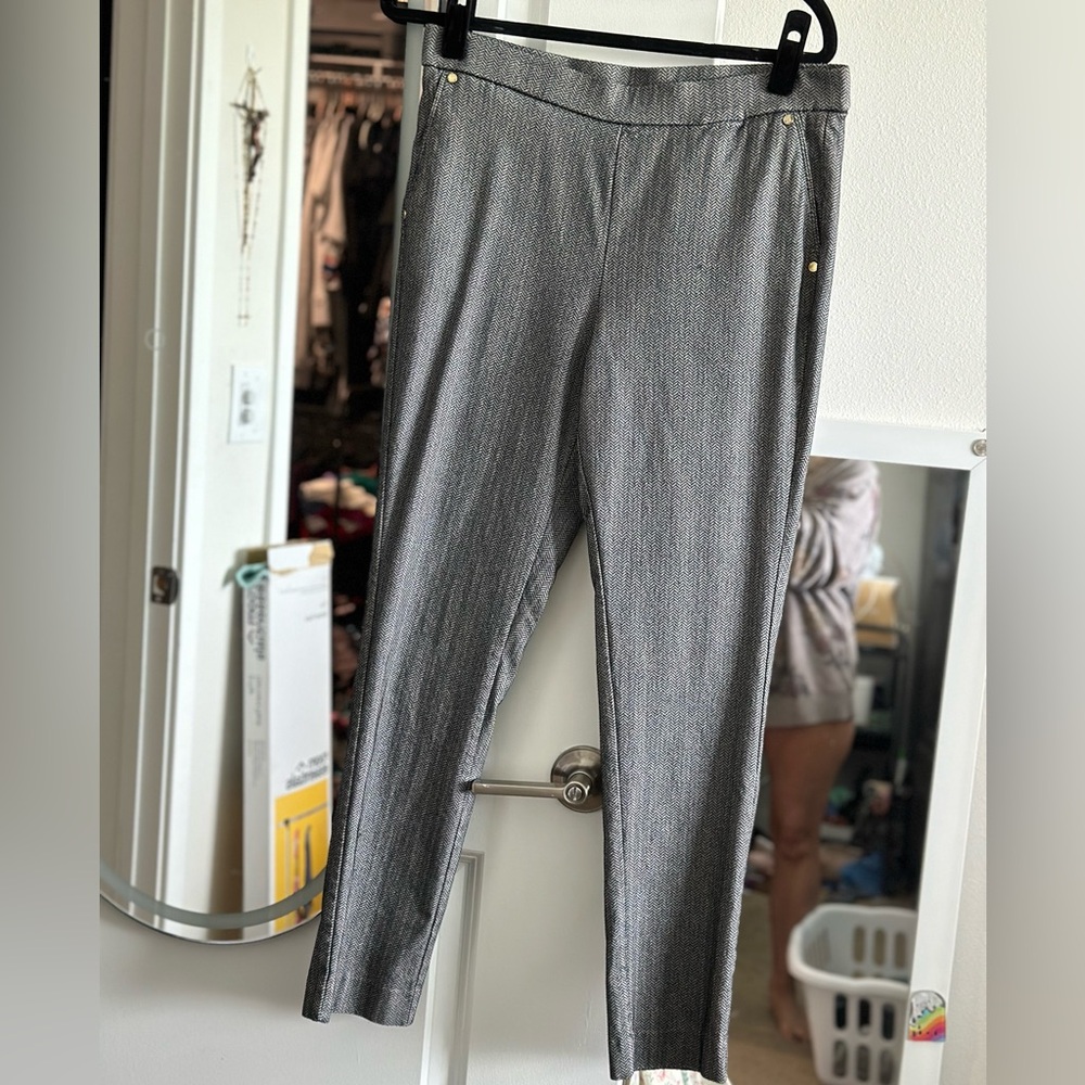 Grey Zigzag Dress Pant